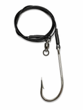 CROSTEEL 9/0 Braided Stainless steel nylon coated 400lb Leader with Mustad 3407 O'Shaughnessy hook